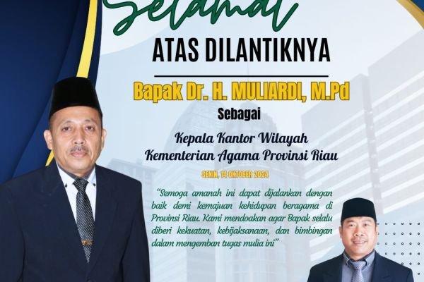 Pelantikan Kepala Kantor Wilayah Kementrian Agama Provinsi Riau 2024